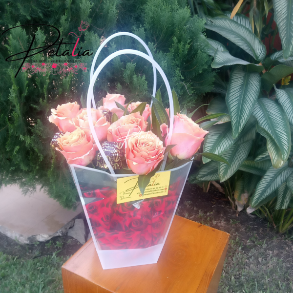 Composition florale - Roses d'amour (orange)