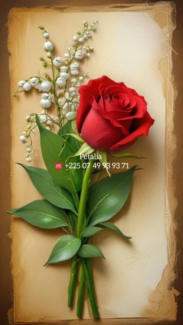 Bouquet - Rose et muguets (2)