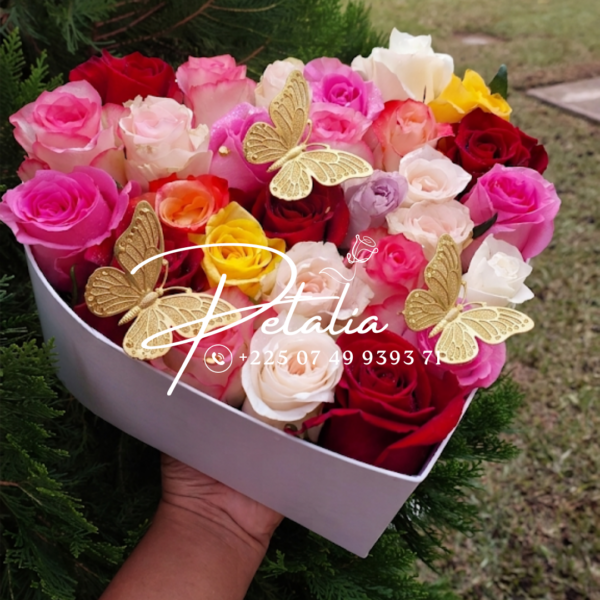 Box - Heartbox (roses de couleurs)
