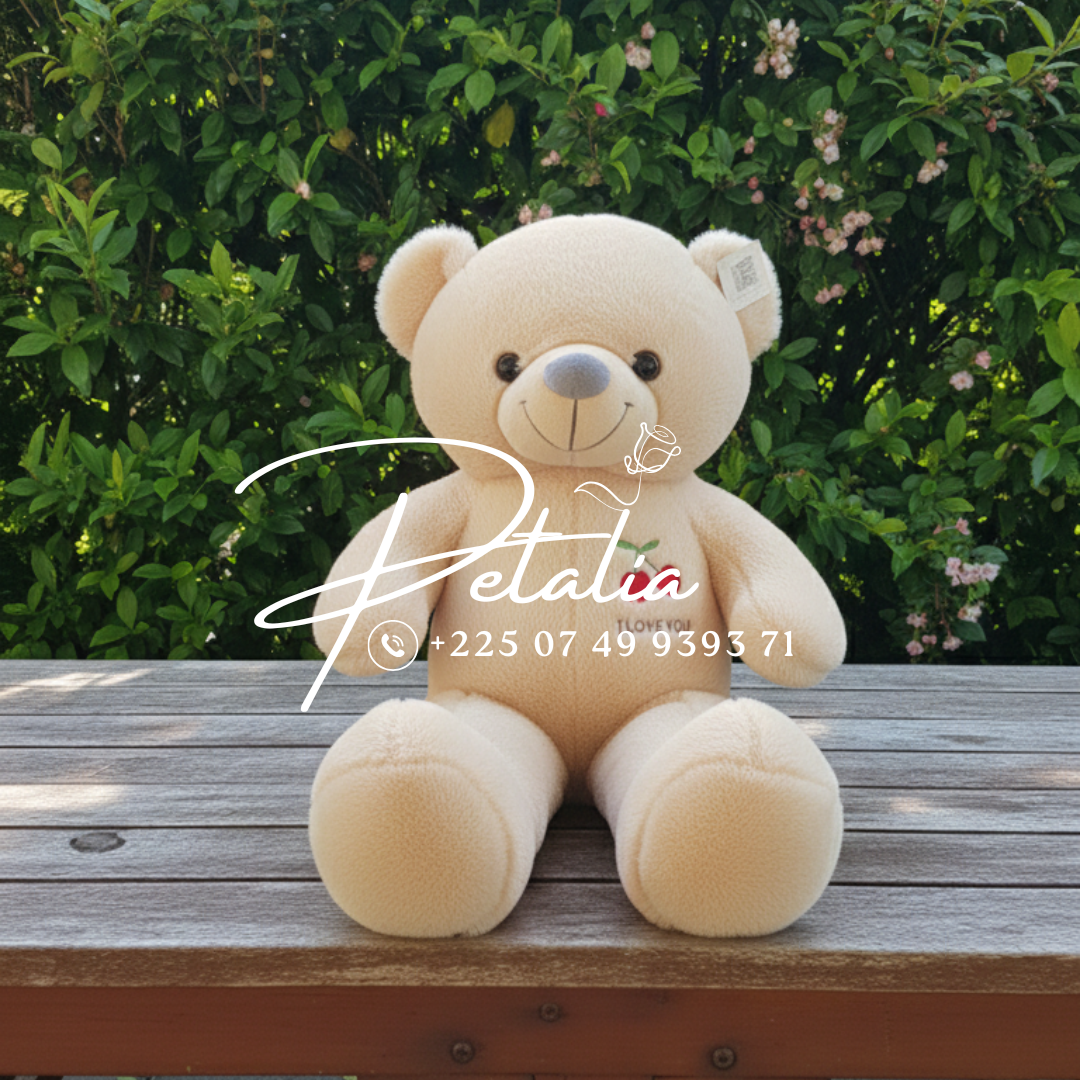 L’Ours « Petit Cœur » – 80 cm