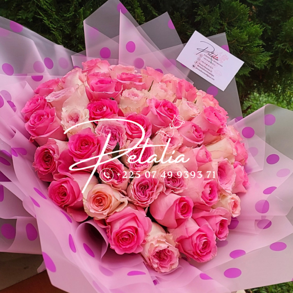 Bouquet - Camaïeu rosée