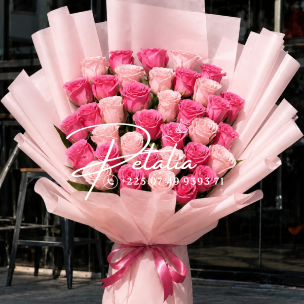 Bouquet - Roses majestueuses (rose bicolore)