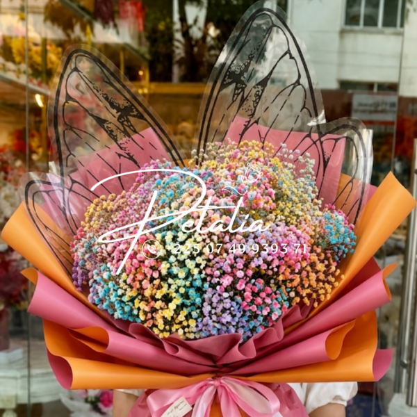 Bouquet - Papillon arc-en-ciel (1)