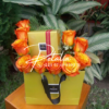 arrangement floral - sac patchi (orange)