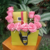 arrangement floral - sac patchi (rose)